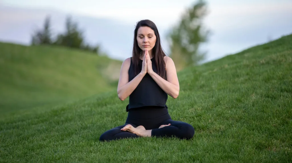 Person meditating